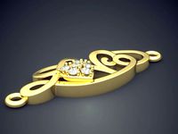 Jewerly Piece With Small Diamond Heart CAD 5345 | 3D