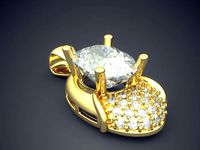 Luxurious Pendant With Diamonds CAD-5555 | 3D