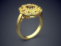 Flower-shape Ring 1116 | 3D