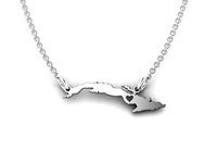Cuba Map Stainless Steel Pendant | 3D