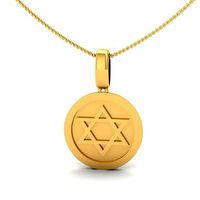 Pentacle Shaped Golden Pendant 1 | 3D