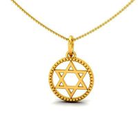 Pentacle Shaped Golden Pendant | 3D