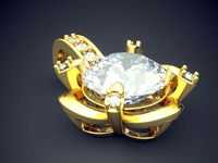 Luxurious Pendant With Diamonds 1459 | 3D