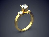 Wedding Ring With Diamonds 1589 | 3D