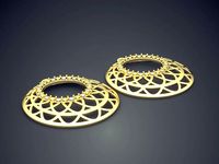 Oval Earrings 1821 | 3D
