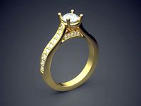 Ring With Diamonds 1861 | 3D