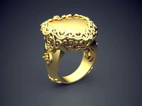 Unique Thick Ring 2107 | 3D