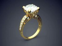 Ring With Diamonds 2305 | 3D