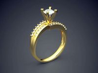 Ring With Diamonds 2366 | 3D
