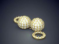 Luxurious Earrings Full Of Diamonds 2650 | 3D