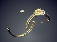 Pendant With Diamonds CAD-2733 | 3D