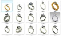 Collection- Bulk Rings-0021-3dm with stones-15 Files | 3D