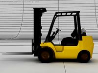 Fork lift standard materials 3D Model