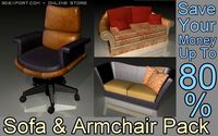 Sofa Armchair pack 3D Model