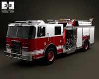 Pierce Fire Truck Pumper 2011 3D Model