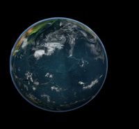 Earth planet with clouds and atmosphere 3D Model