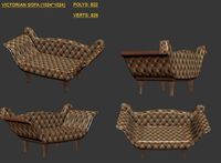 SofaVictorian Sofa 3D Model