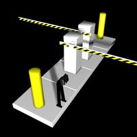 Traffic Barrier Gate 3 3D Model