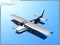Falcon 3D C182 Skylane F06 3D Model