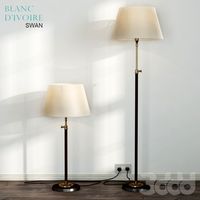 Blanc Divoire SWAN lamp, 2 versions