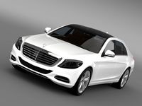 Mercedes Benz S 400 Hybrid W222 2013 3D Model