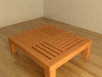 Wooden Table 3D Model