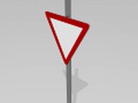 Give way sign 3D Model