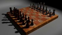 Metal chess set 3D Model