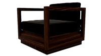 Paloma Teak Lounge Chair - 3ds Max