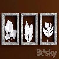 Leaf Shadowbox Sculptures