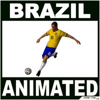 Soccer Player Brazil CG 3D Model
