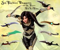 Six Fantasy Daggers and 15 poses for La Femme