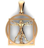 Vitruvian Man Pendant | 3D