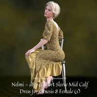 Nelmi - dForce Short Sleeve Mid Calf Dress G8F