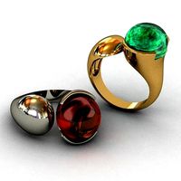 Garnet-Mozambique  Ring 3D print model | 3D