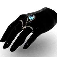 Diamond and Topaz Duble Ring 3D print model | 3D