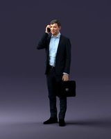 man with phone 0117 for 3d print | 3D