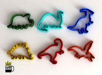 Molde cortante de galletas fondant de Dinosaurios impresion 3D | 3D