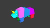 rhinoceros lowpoly