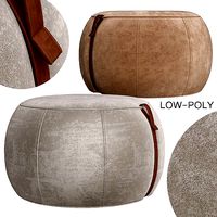 Tam Tam Pouf low poly 3d model