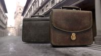 Old used Leather briefcase 2 colors