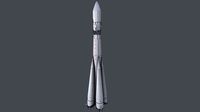 3D model Space Rocket Vostok 1