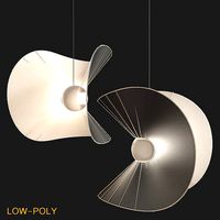 ROCHE BOBOIS MARIPOSA Cotton pendant lamp low poly 3d model