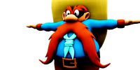 Oldsters senile agitation cartoon 3d model