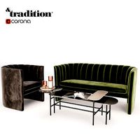 ANDtradition Sofa Lounge chair and Table