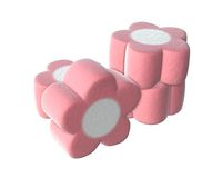 Marshmallows candy flower shape