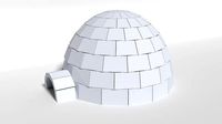 Low Poly Cartoon Igloo