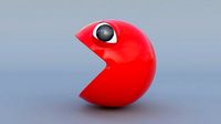 Pacman 3d model and rig squash stretch