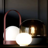 Carrie Stone and Mini Glo-Ball T Table Lamps