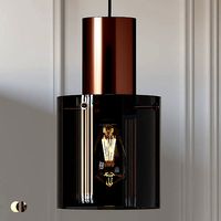 Original BTC WALTER Glass and Opal Pendant Lamp